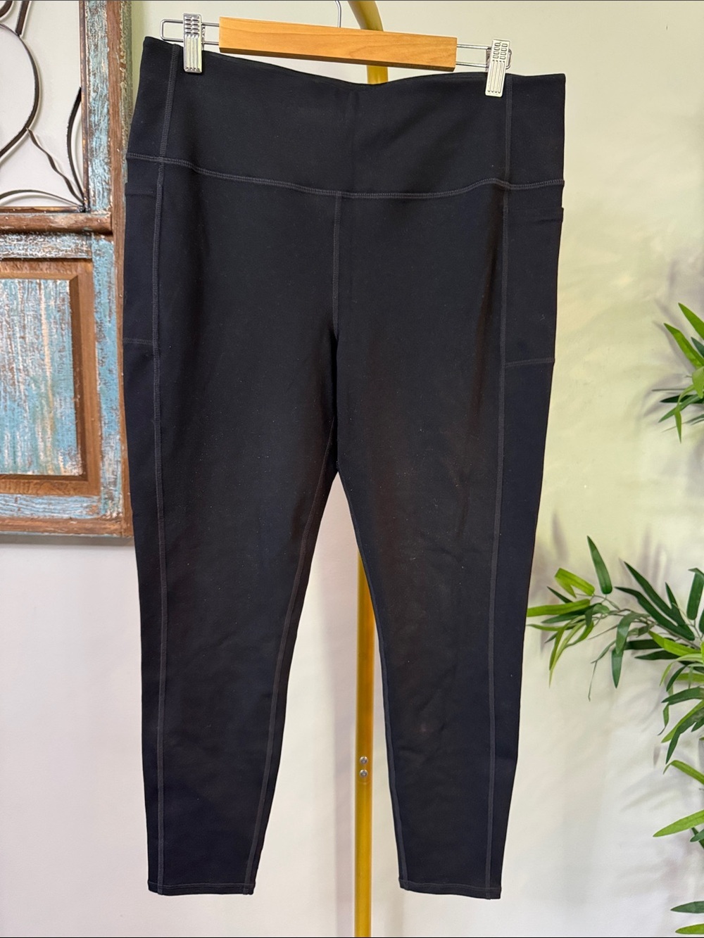 Skechers Black Pocketed High-Waist Workout Leggings XL